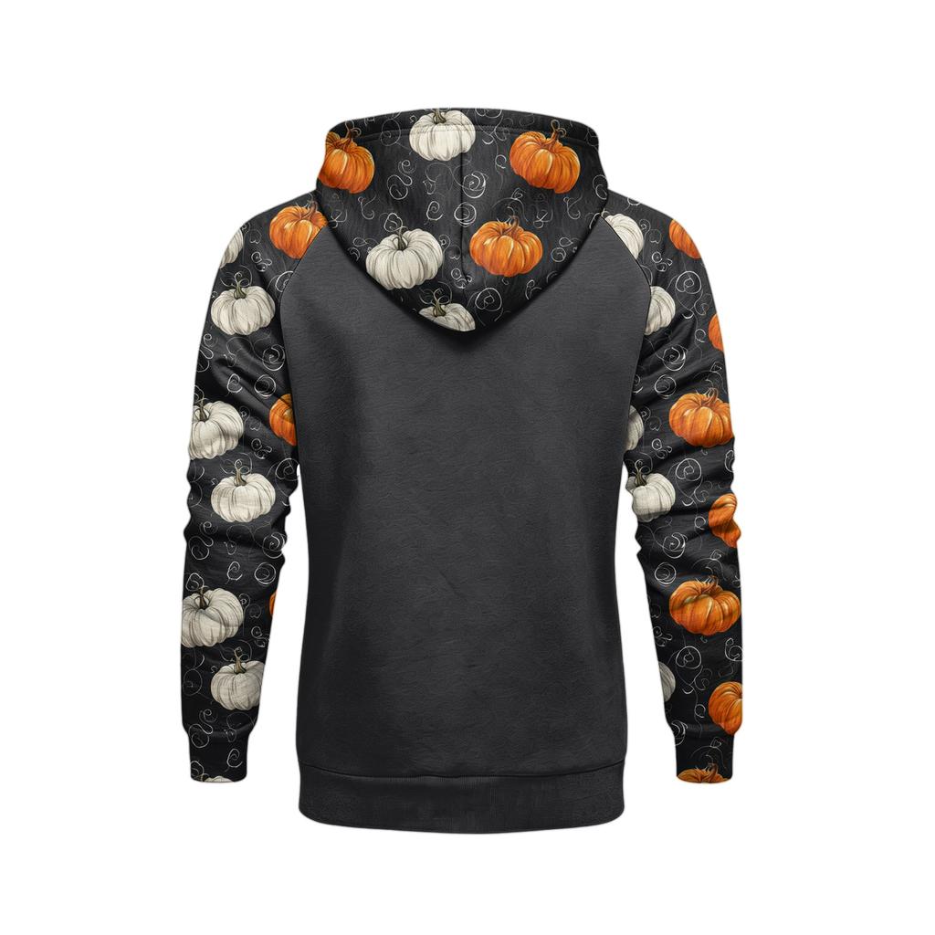 Men's Printed Hoodie with Pocket and Drawstring Loose Fit Casual Sweatshirt