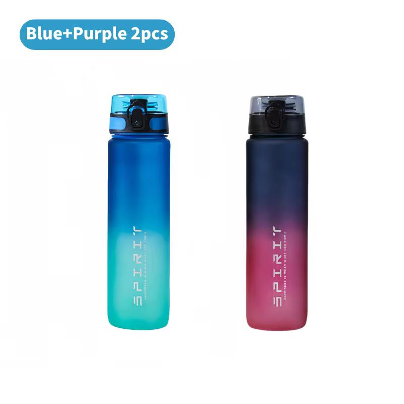 Large Capacity Sports Water Bottle Leak Proof Colorful Plastic Cup Outdoor Travel Portable Gym Fitness Jugs 500ml/650ml/1000ml