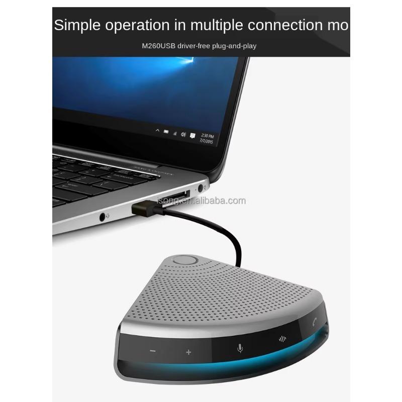 Конференц-динамик и микрофон, USB и Bluetooth-динамик с 3 микрофонами с шумоподавлением для домашнего офиса, совместимый с iOS и Android
