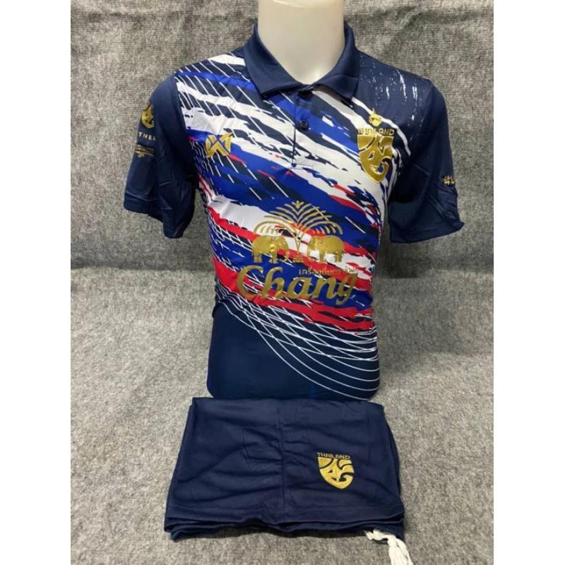 THAILAND Flag Football Soccer Polo Vintage Shirt National Unisex Men Women JERSEY Print Quick Dry Short Sleeve Uniform Elephant Badge Logo
