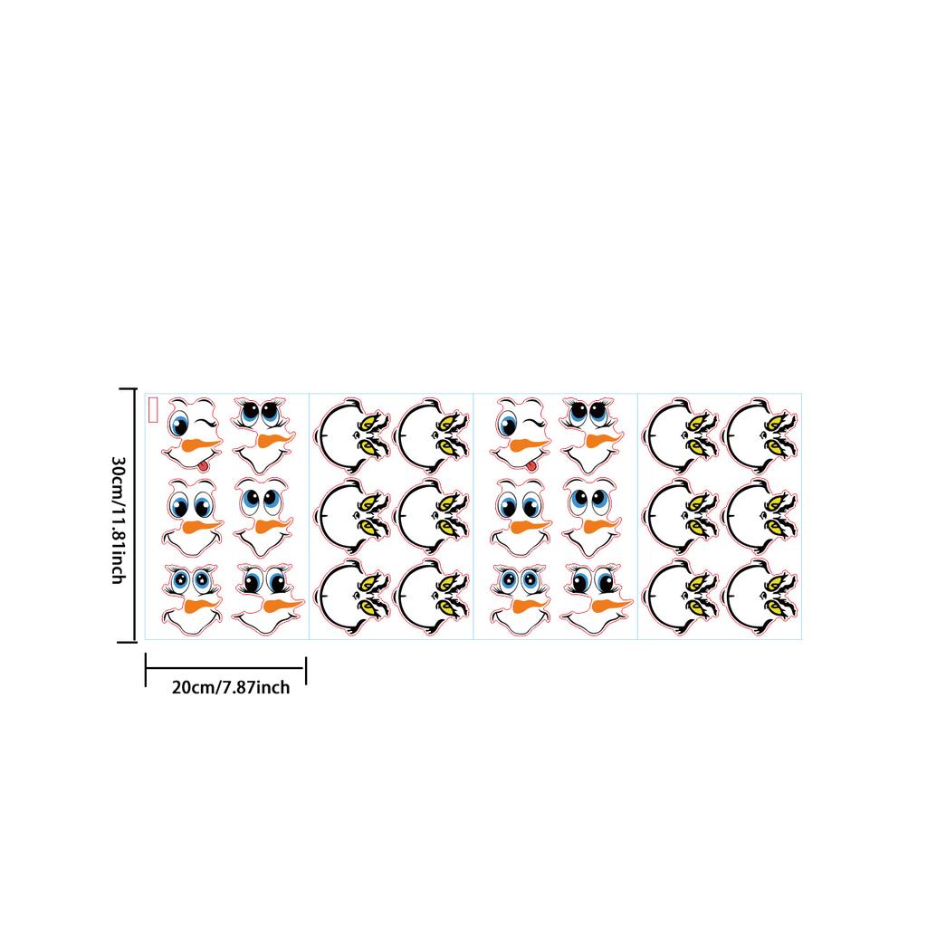 Wall Sticker Christmas Wall Sticker Emoji Sticker Cute Cartoon Snowman Refrigerator Sticker Window Sticker Cup Sticker Wallpaper