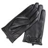 Autumn and Winter Sheepskin Thermal Gloves Simple Men's Velvet Thickened Cold Driving Outdoor Riding Touch Screen Leather Gloves