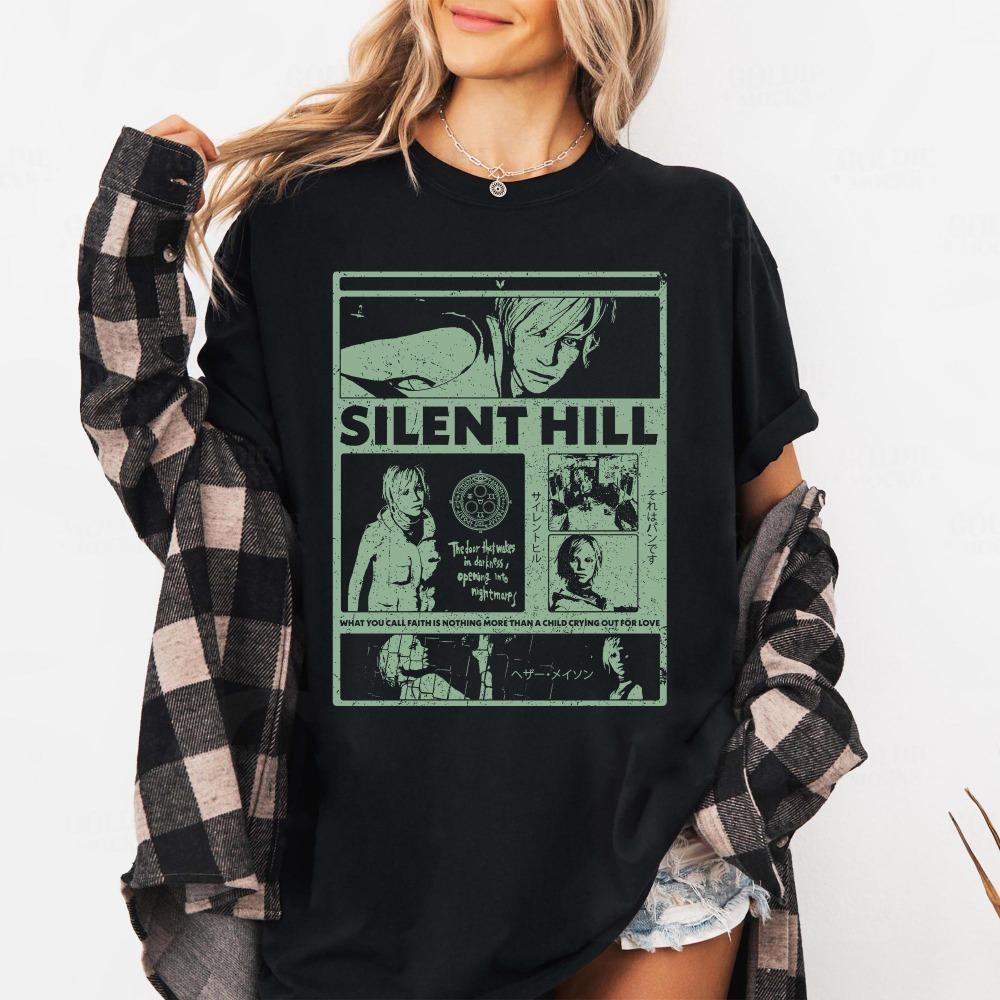 90s Retro Horror Video Game Tshirt Summer New Retro Street Unisex Casual Fashion Tshirt S