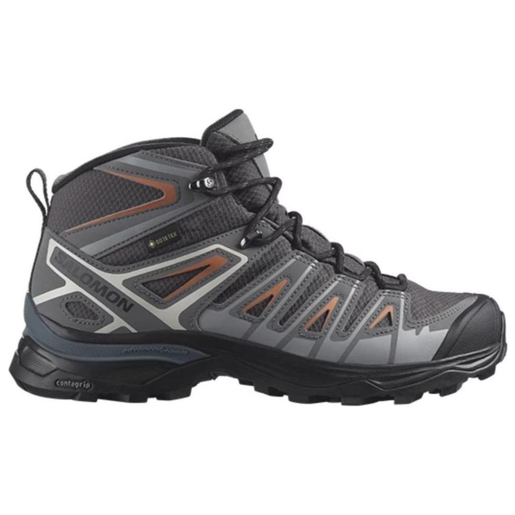 Salomon X Ultra Pioneer Lace-Up Non-Slip Wear-Resistant High-Top Outdoor Functional Shoes Unisex Shoes Gray Orange 471966