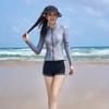 Swimsuit women's new sunscreen split three-piece set conservative long-sleeved trousers slim belly large-size hot spring swimsuit