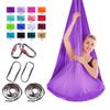 Aerial Yoga Hammock With Extension Straps Carabiner - Silk Fabric No-Knot Design Home Gym Inversion Therapy Studio Use