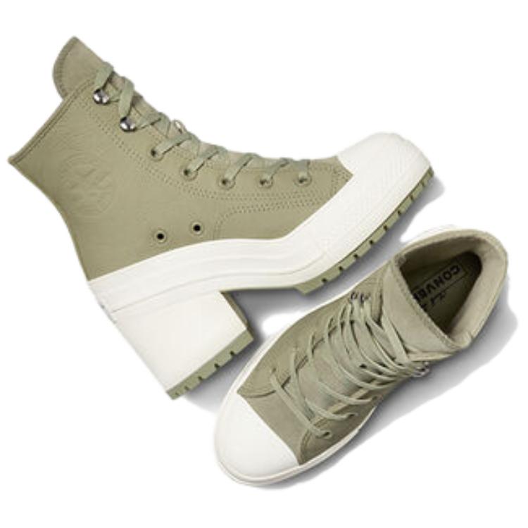 Converse Chuck 70 De Luxe Heel Platform High Water Repellent - Light Field Surplus Men Sneakers Green Egret A10378C