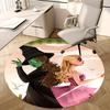 Witch,Princess Chair Mat Round Rug Office Carpet, Machine Washable, Non Slip, Suitable for Living Rooms, Bedrooms