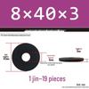Thickened Black Flat Washer: Enhanced Round Metal Spacer for Home Use