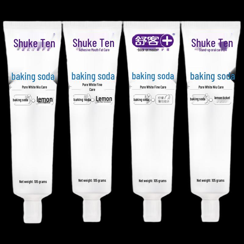 Shuke Baking Soda Whitening Toothpaste - Refreshing Lemon (4-Pack)
