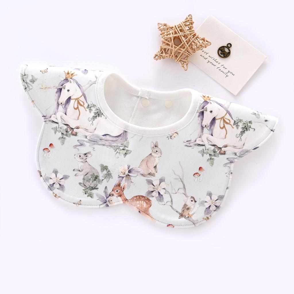Customized Baby Double-Layer Combed Cotton Bib Saliva Towel Waterproof Spitting Up Bib Newborn Snood Swand Swivel Eating Pocket
