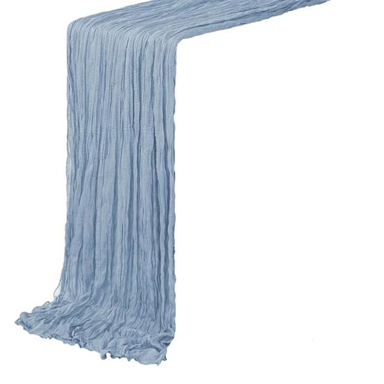Nordic Pleated Table Runner Textured Gauze Fabric Decorative Tablecloth for Wedding Party Decor Wrinkle Napkins Placemats Elegant Photography Backdrop
