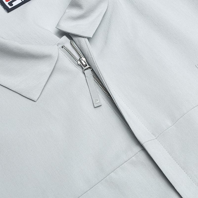 Fila White Versatile Trendy Casual Sports Jacket Men Jackets Rock-Gray F11M623706FGY