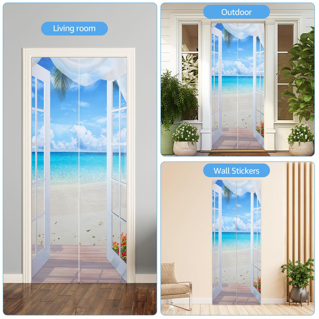 Dörrmural Klistermärke Lätt att Använda Dörrdekor Klistermärke Vattentät Dörraffisch Dammtät Dörrtapet Avtagbar Vinyldörr