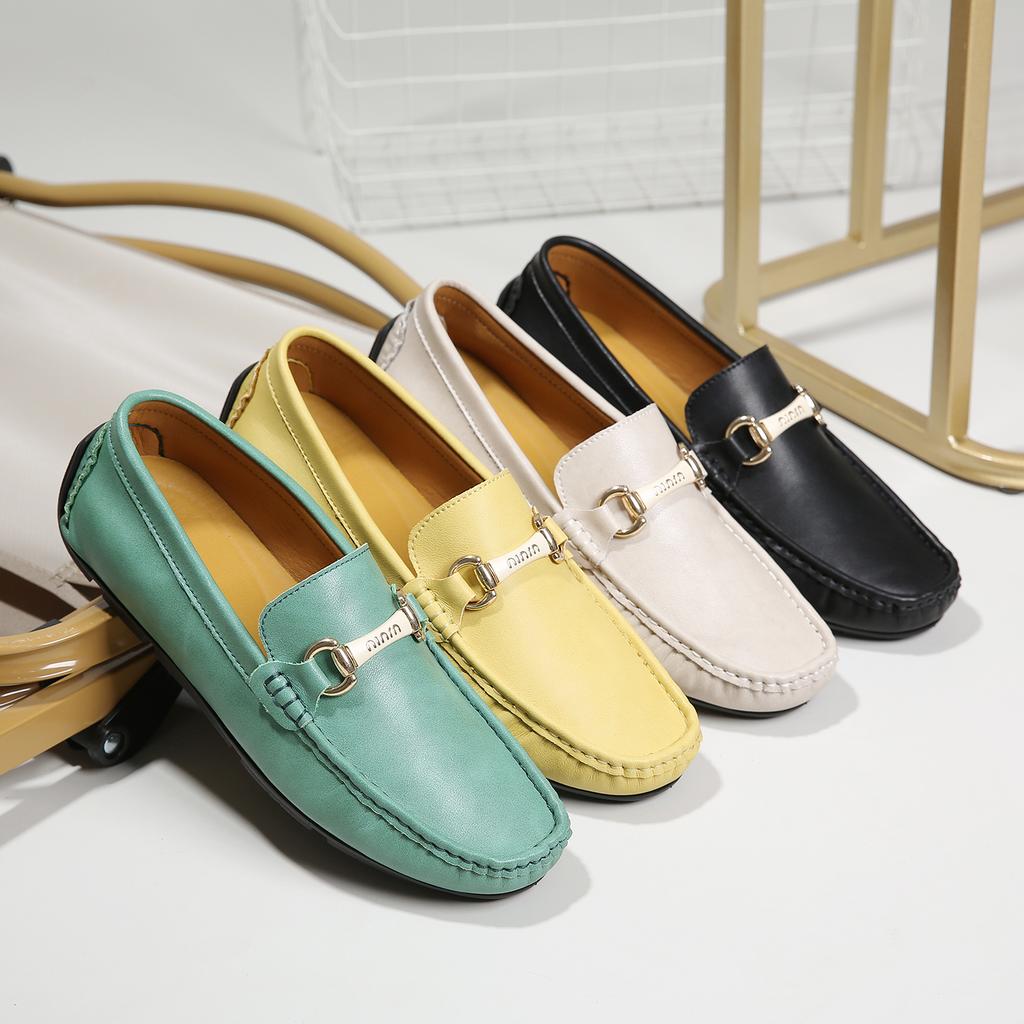 Fashion Genuine Leather Men's Casual Shoes Fashion Business Male Loafers Moccasins Simple Slip on Man Flats Comfortable Driving Footwear