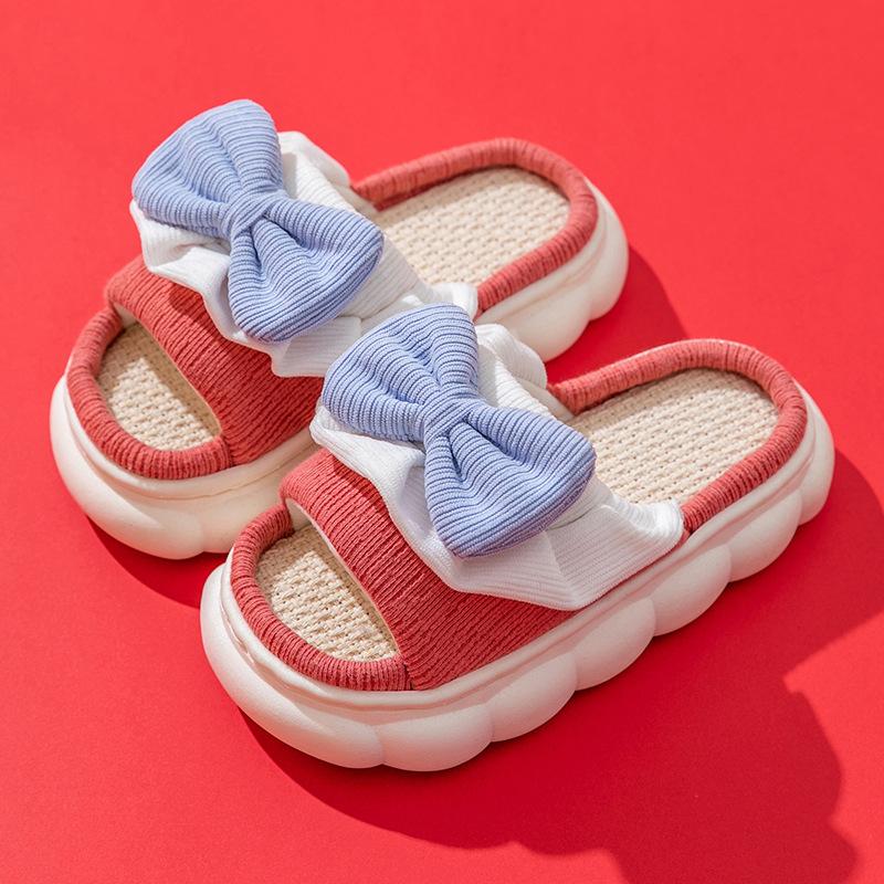 

тапочки Домашние швабры для мытья полов Мужские и женские банты для людей среднего и старшего возраста Хлопковые тапочки Four Seasons 23 (suitable for foot length 20cm) оранжевый