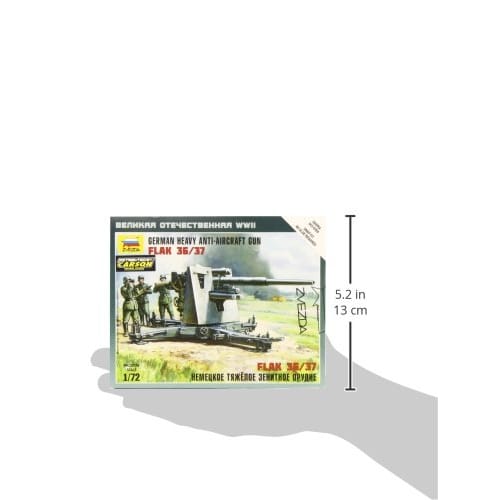 Zvezda 1/72 scale German 88mm anti-aircraft gun FLAK 36/37 plastic model kit ZV6158