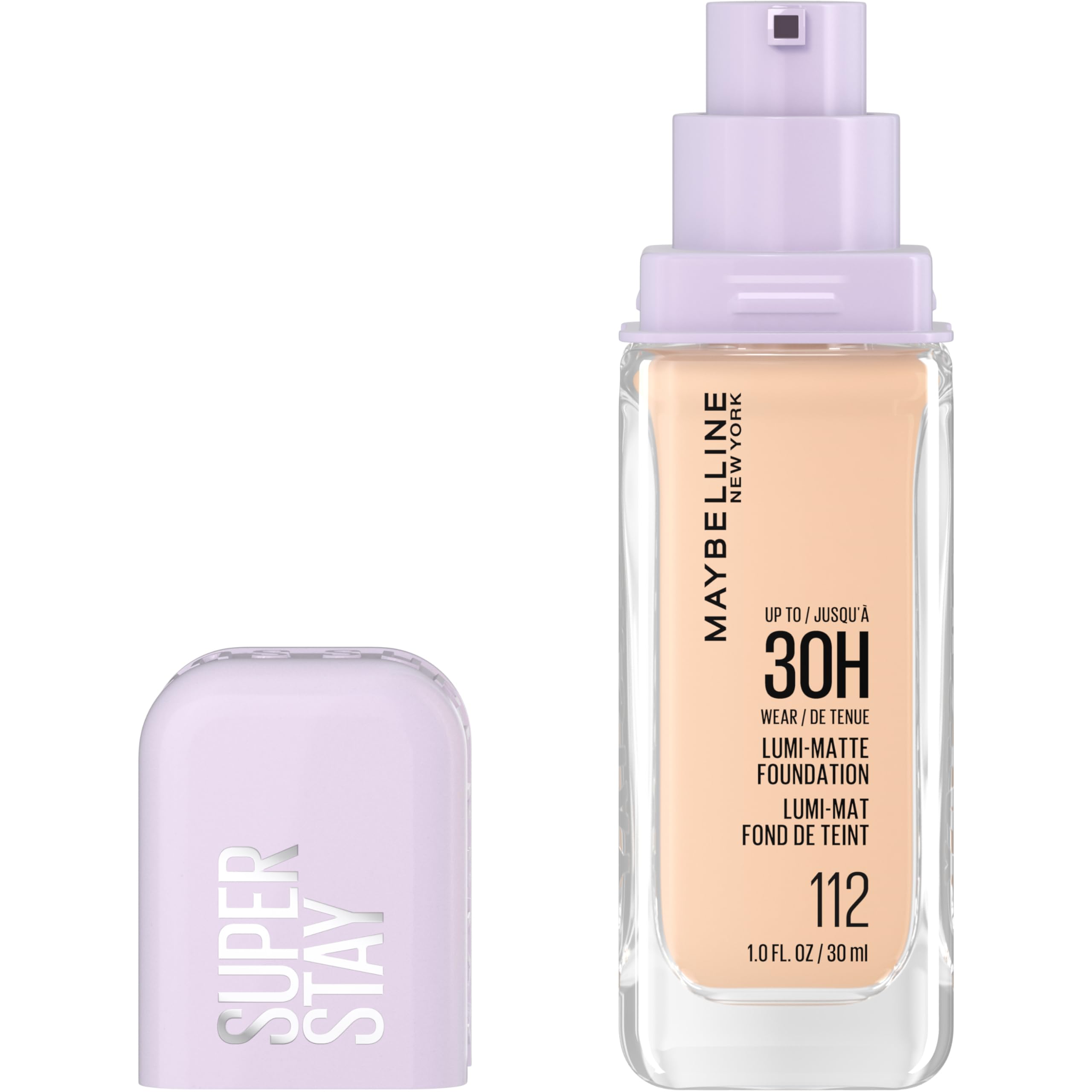 Maybelline SuperStay LumiMatte Full Coverage Up to 30 Hours 1pc Foundation, Lightweight, Assembled, Foundation, Makeup, Wear, 112g,