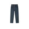 Semir Women's Brushed Fleece Frayed Hem Straight Leg Cropped Jeans