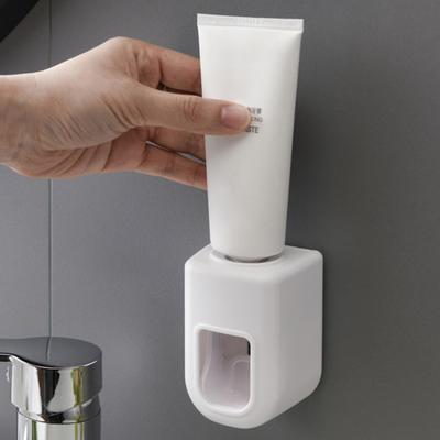 Wall Mounted Toothpaste Dispenser Adhesive Toothpaste Holder No Drilling Automatic Toothpaste Squeezer for Kids And Adults Bathroom