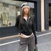 Long Sleeves Korean Fashion Style O-neck Tshirt for Women Fake Two Items T-shirts Ladies Top Tee Clothes