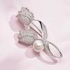 Tulip Brooch with Zircon Accents Elegant Korean Style Flower Pin for Women Suitable for Various Occasions and Accessories