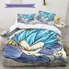 Biancheria da letto con motivo Vegeta di Dragon Ball Decorazione per la casa Regalo di compleanno (1 * copripiumino + 2 * federa, senza nucleo)