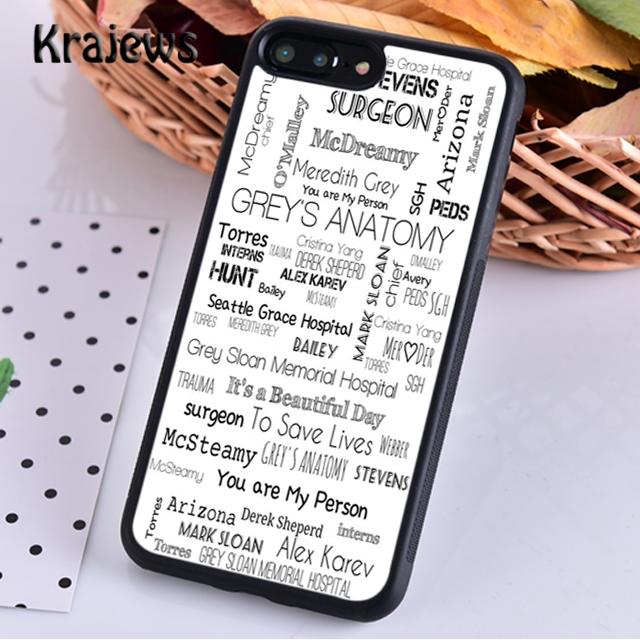 Krajews Grey's Anatomy Quotes TV Series For iPhone 17 Air 16 Phone Case Cover 15 14 Plus 12 13 Pro Max Fundas