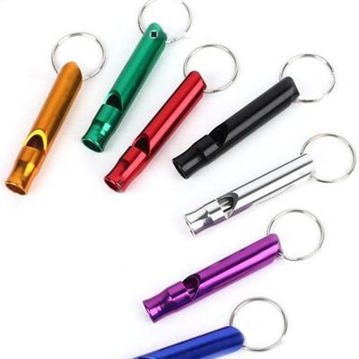 1pc Multifunctional Aluminum Emergency Survival Whistle Keychain Camping Hiking Outdoor Tool Training Whistle