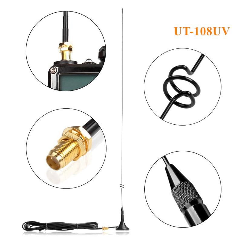 1x 144/430MHz UT-108UV Dual Band Magnetic Vehicle-mounted Antenna for Car Radio