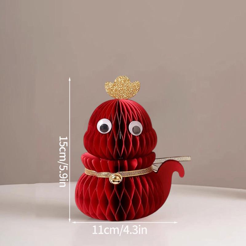Red Gourd Honeycomb Balls Ornaments  Chinese New Year Spring Festival Decorative Housewarming Wedding Room Decoration