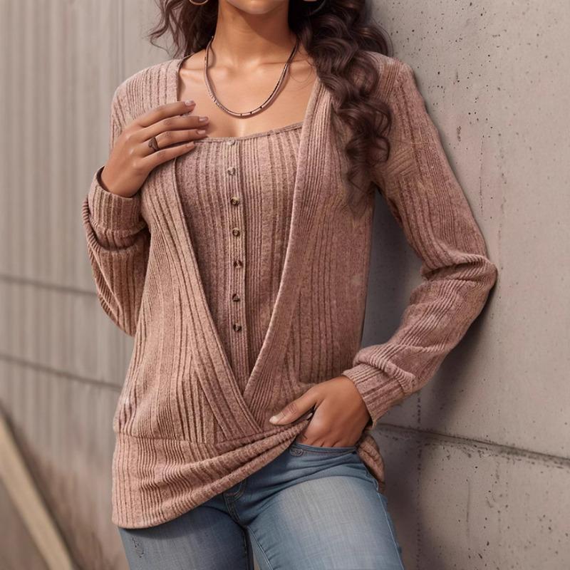 

Женский однобортный повседневный топ из двух частей осень/зима 2XL красный