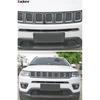 For Jeep Compass 2017 2018    Chrome Car Front Center Grille Grill Cover Trim Racing Grills Frame Trims Accessories