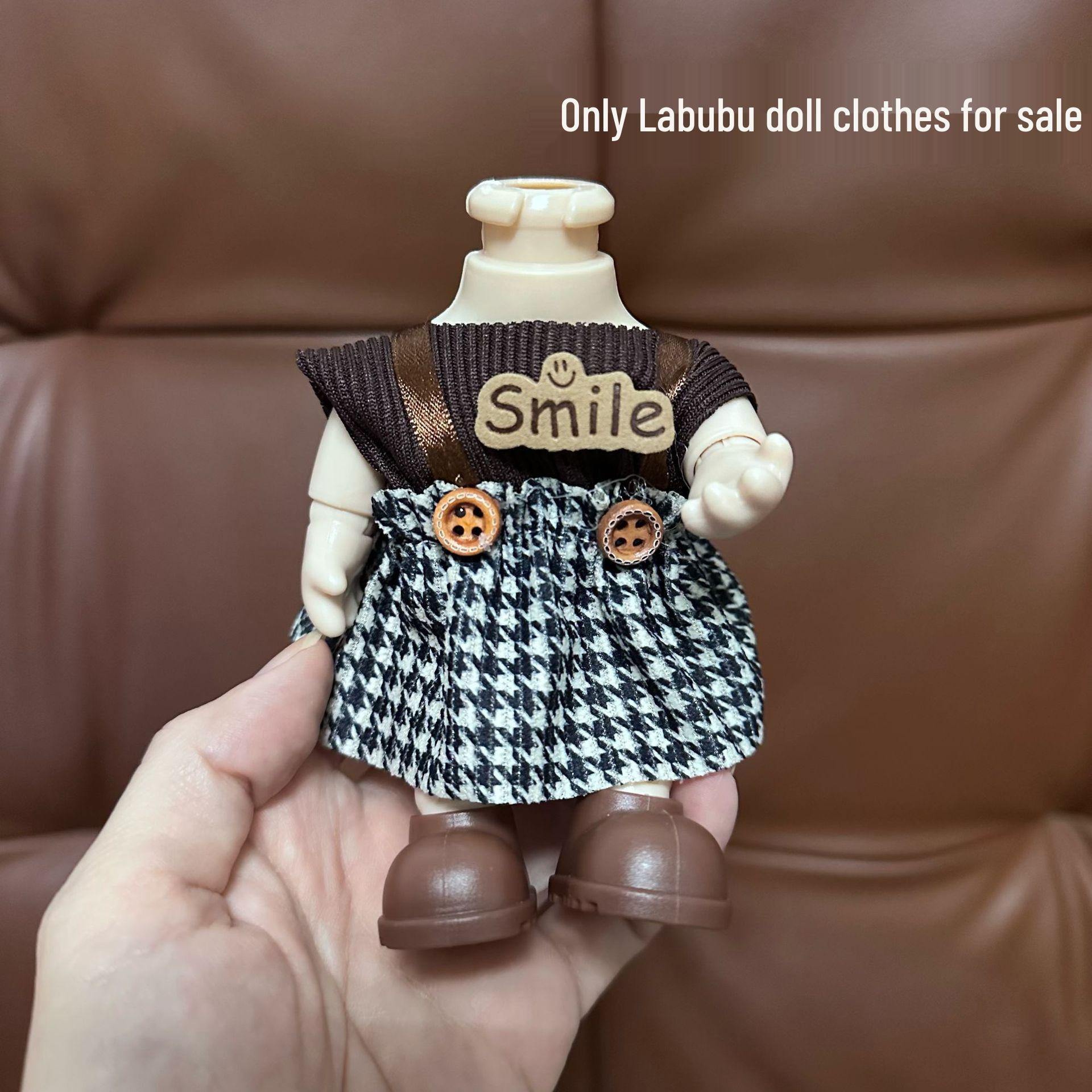 Набор из юбки для вечеринки Labubu для кукол 17 см: 1-е, 2-е, 3-е поколение Clothes Only (Doll Not Included)