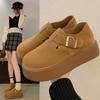 Retro Thick-soled Women Wear New Versatile Muffin Shoes In Autumn, and Women with One Foot Pedal Doudou Shoes