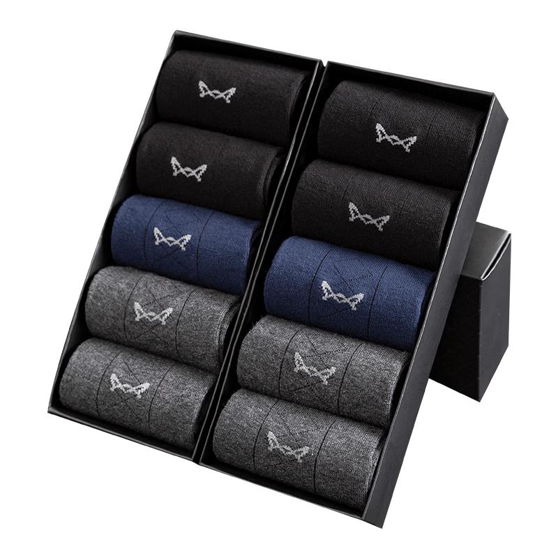 MaoRen Men s 10-Pack 100% Cotton Antibacterial Mid-Calf Socks One Size