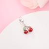 Fits Europe Bracelet Femme 925 Sterling Silver Cherry Fruit Dangle Charm Beads for Women DIY Jewelry Making Berloque 2022 New