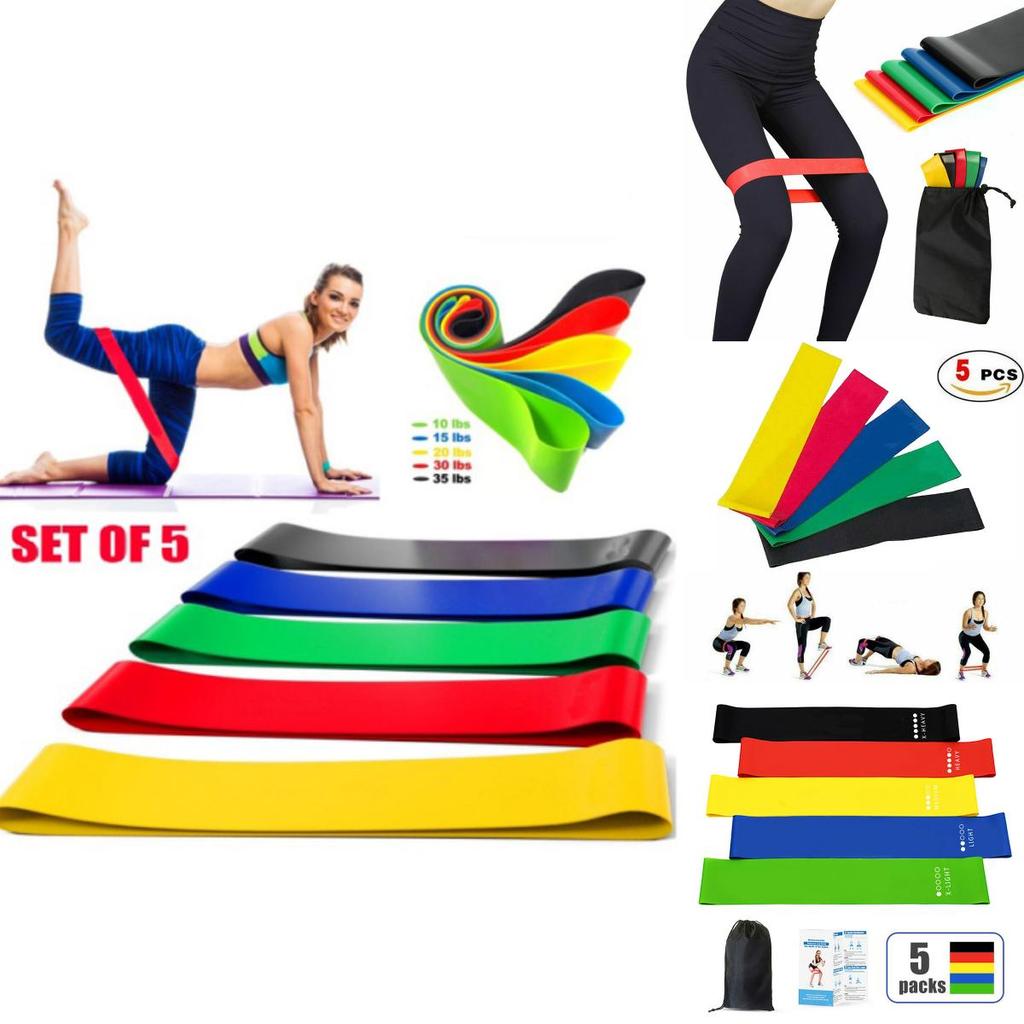 Durable Eco-friendly Latex Workout Resistance Bands Loop Set For Crossfit Yoga Fitness