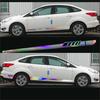 2Pcs Laser Reflective Car Auto Graphics Both Side Body Vinyl Decal Sticker Sports Racing Race Car Long Stripe Decals