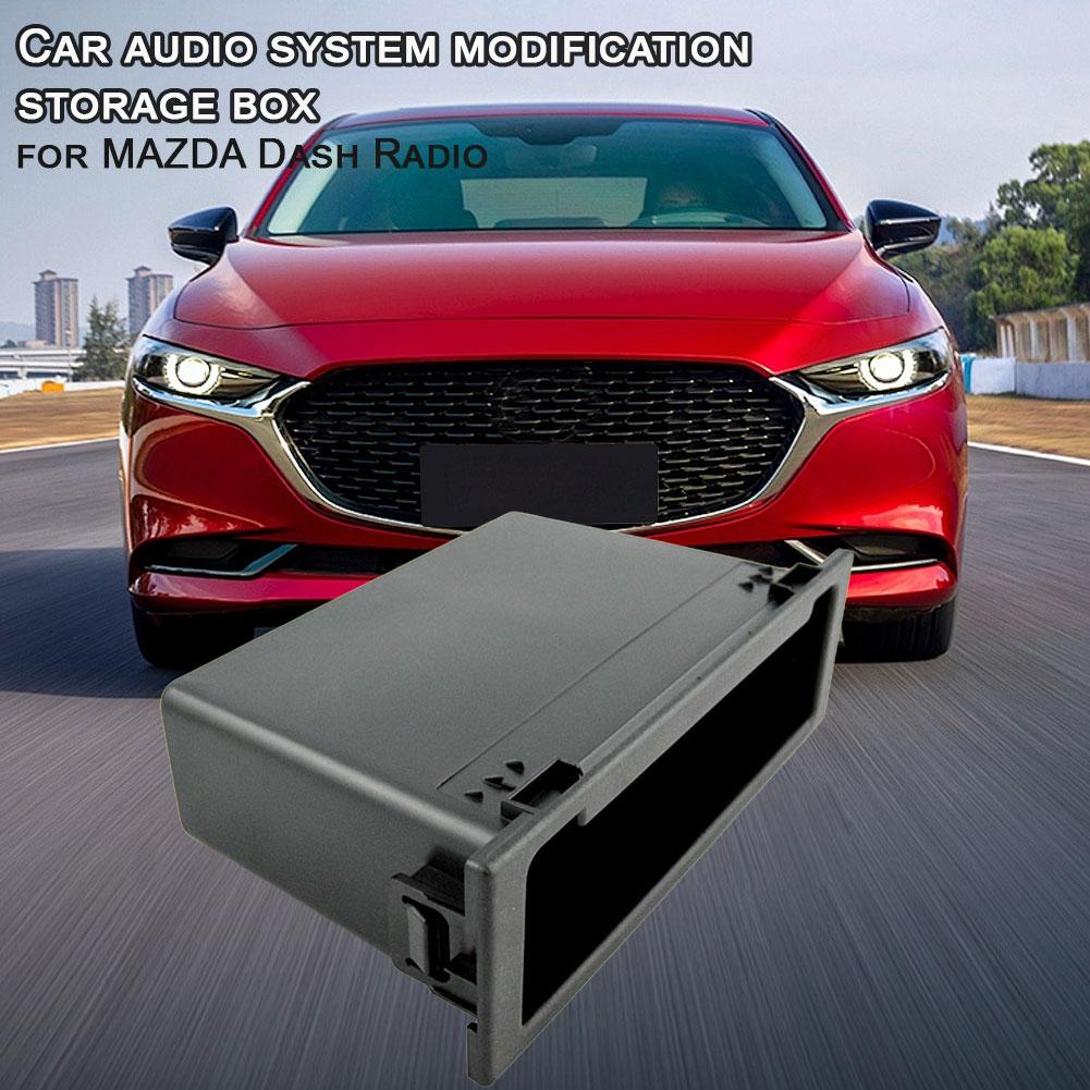 Car Stereo Radio Dashboard Storage Box Mounting 1Din Pocket Kit Storage Box Accessories Interior For MAZDA