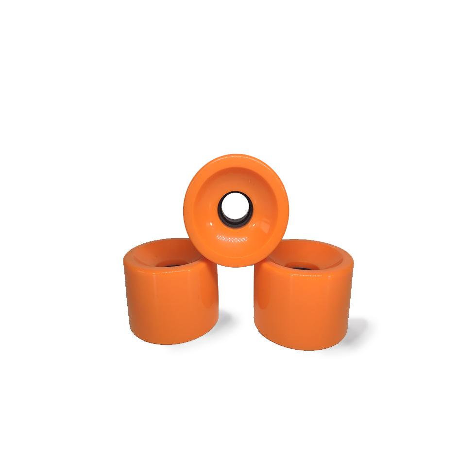 High Elastic Wear-Resistant PU Wheel Four-Wheel Electric Skateboard Accessories 70*51 Long Plate Small Fish Plate Direct Factory