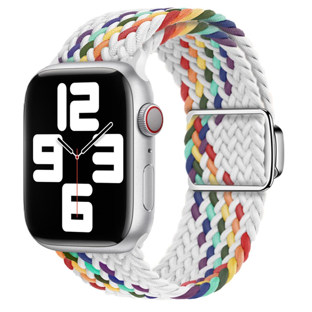 Braided Loop Strap for Apple Watch Band 44mm 40mm 49mm 45mm 41mm 46mm 42 38mm Nylon Bracelet iWatch Series Ultra 10 9 8 7 6 5 SE