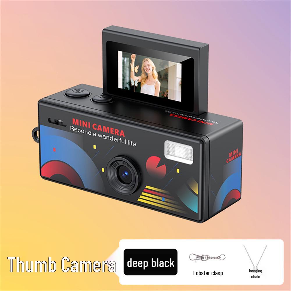 New Cross-Border Flip Screen Thumb Camera: Video Recorder for Students & Kids