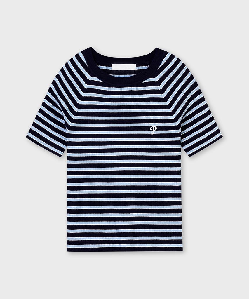 PLAC WOMEN Striped Ribbed Half Knit 2 Colors