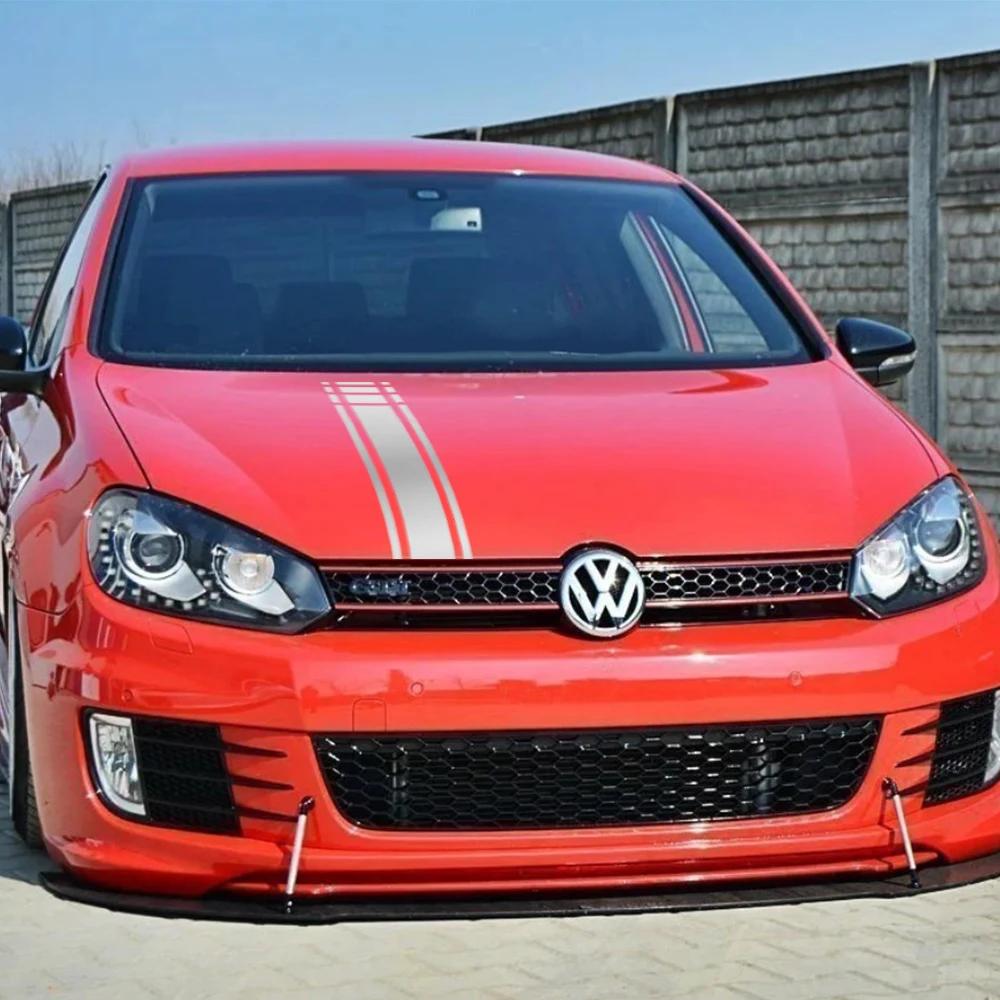 Car Hood Racing Style Sticker For Volkswagen VW Golf 8 7 5 6 R GTI MK8 MK7 MK5 MK6 MK4 Vinyl Film Decor Decals Auto Accessories Da7
