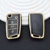 Key Case Cover for VW Golf 7 GTI POLO Touran Tiguan Skoda Octavia Rapid Kodiaq Fabia Seat Ibiza Leon Ateca Arona T-Cross T-Roc