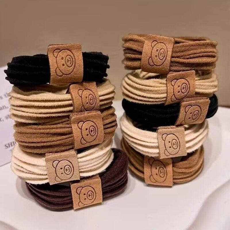 5Pcs Women Girls High Elastic Hair Ties Hair Rubber Bands Scrunchies Ponytail Hair Holder Headband Hair Accessories