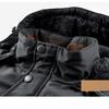 Herren Winterjacke mit Kapuze, dicker Parka-Mantel mit Fleece-Futter und mehreren Taschen