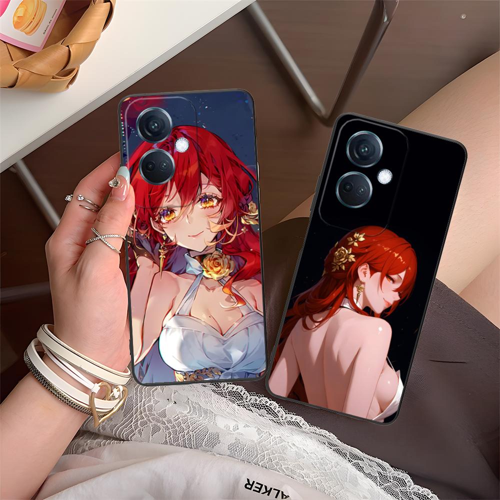 HSR Himeko Matte TPU Mobile Phone Case for OPPO Reno 14 13 12 11 10 9 8 7 6 5 F T Pro 5G Colorful Printing Cover