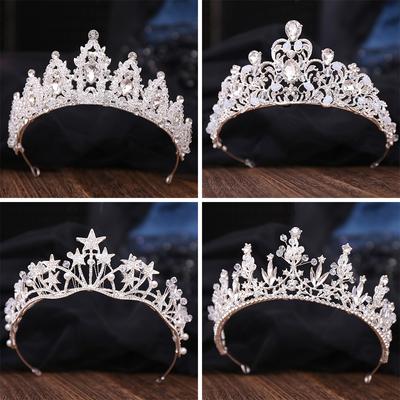 Nuovo copricapo da sposa in cristallo bianco fatto a mano da sposa principessa corona accessori da sposa decorazione di nozze